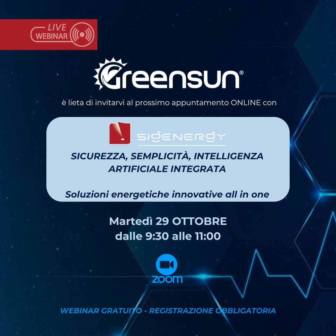 Webinar Greensun & Sigenergy